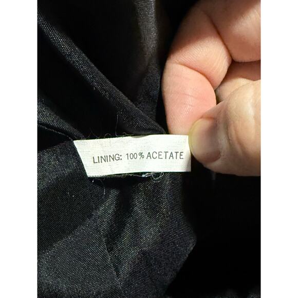 VTG Velour Sheath Dress Short Sleeves Back Bow Cut Outs Knee Length Womens Large - Picture 10 of 13